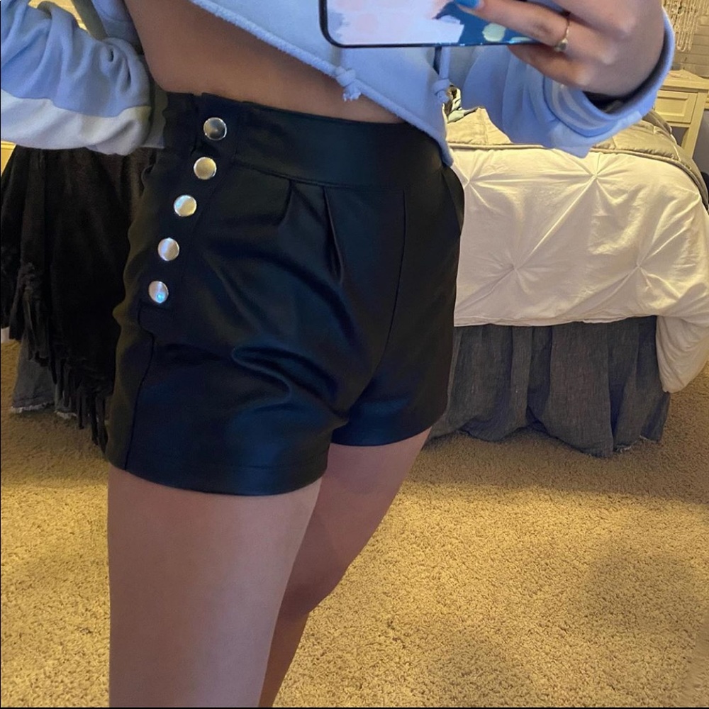 brand new leather shorts